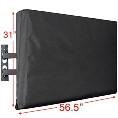 Kuzy - TV Cover 55, Display Weatherproof Outdoor TV Cover Protector for Flat Screen up to 55-inch - Fits Most TV Mounts, LCD, LED, Plasma Screens, Made in USA - BLACK - intl