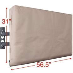 Kuzy - TV Cover 55, Display Weatherproof Outdoor TV Cover Protector for Flat Screen up to 55-inch - Fits Most TV Mounts, LCD, LED, Plasma Screens, Made in USA - BROWN - intl
