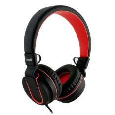 Kworld KO7000BR Collapsible music headphone with remote microphone (Red) - intl
