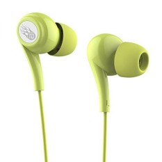 Langsdom JD91 Earbuds dengan Remote Kontrol HI FI Stereo Bass In-Ear Earphone untuk Menjalankan Musik Perjalanan Termasuk Kabel Tangle Gratis, Dibuat untuk IPhone, IPod, IPad, Samsung Galaxy (Kuning Hijau)-Intl