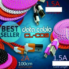 lanjar jaya KABEL DATA micro USB iron flat 1 meter-random