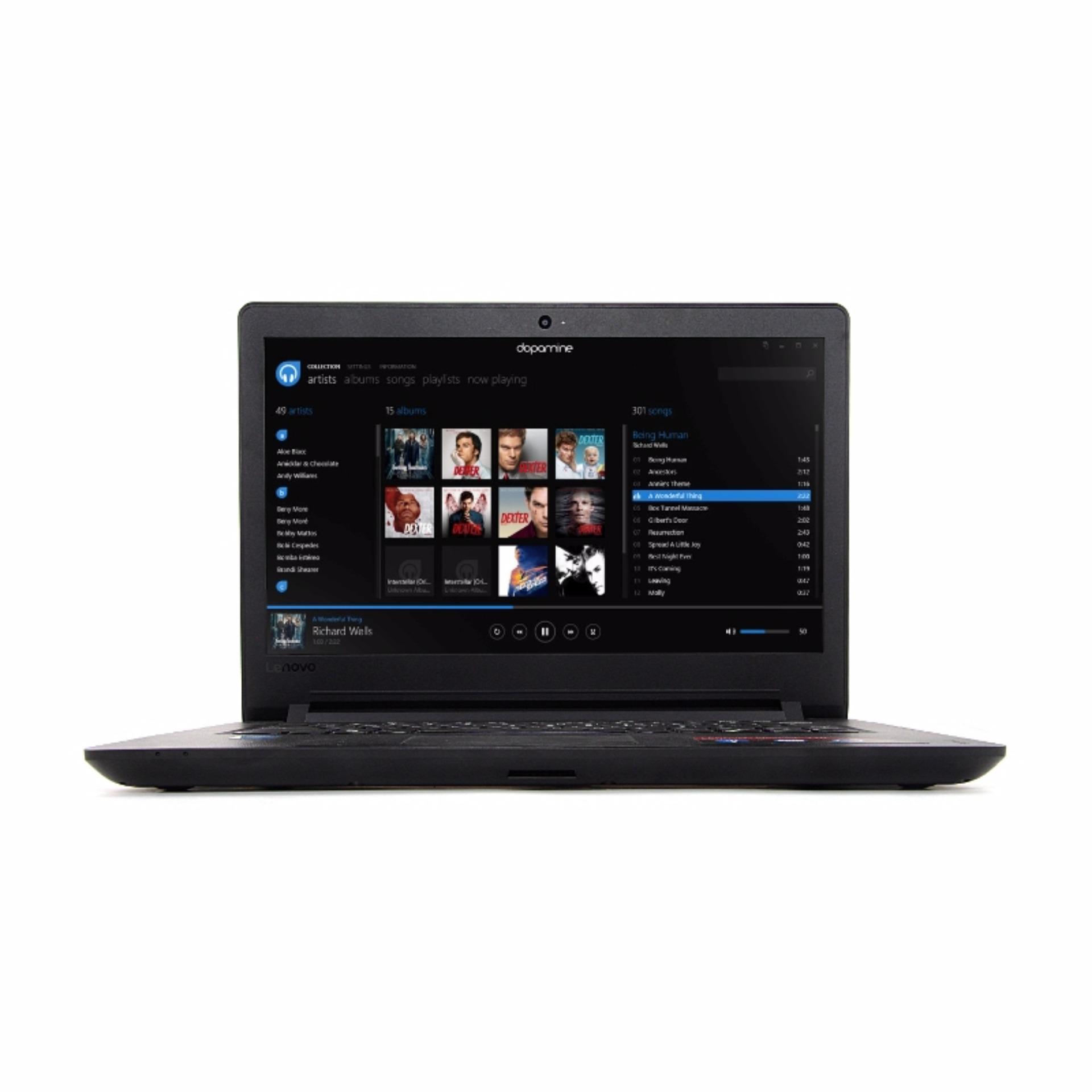 Laptop Lenovo IP 110-8GID Dual Core N3060-RAM 4GB-HDD 1TB-GARANSI RESMI-Hitam