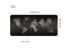Peta Dunia Besar Mouse Permainan Pad Mat Laptop Bantalan Mouse Game Alas Tetikus Karet 2017-Intl