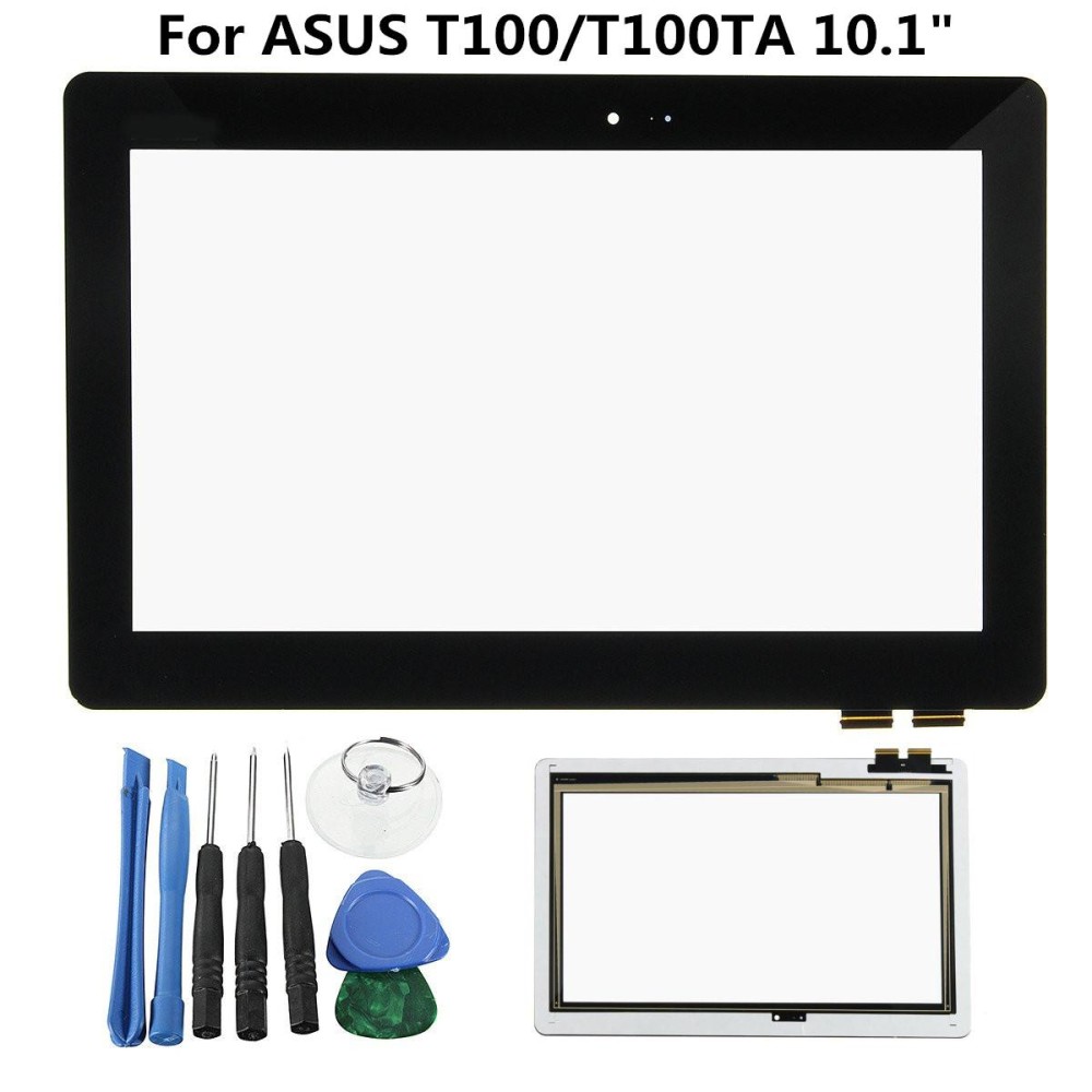 Layar Sentuh Digitizer Penggantian Kaca + Alat untuk ASUS T100 T100TA 10.1 ''Tab-Hitam-Intl