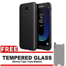 Lazada Case For Samsung Galaxy J3 Pro 2017 Soft Case Anti Minyak - Hitam Free Tempered Glass