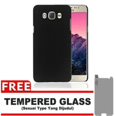 Lazada Case For Samsung Galaxy J5 2016 / J510 Soft Case Anti Minyak - Hitam Free Tempered Glass