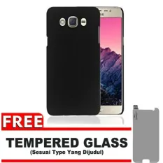 Lazada Case For Samsung Galaxy J7 2016 / J710 Soft Case Anti Minyak - Hitam Free Tempered Glass