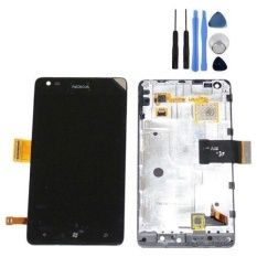 Layar LCD Layar + Touchch Layar Digitalisasi + Frame untuk Nokia Lumia N9 N900-Intl