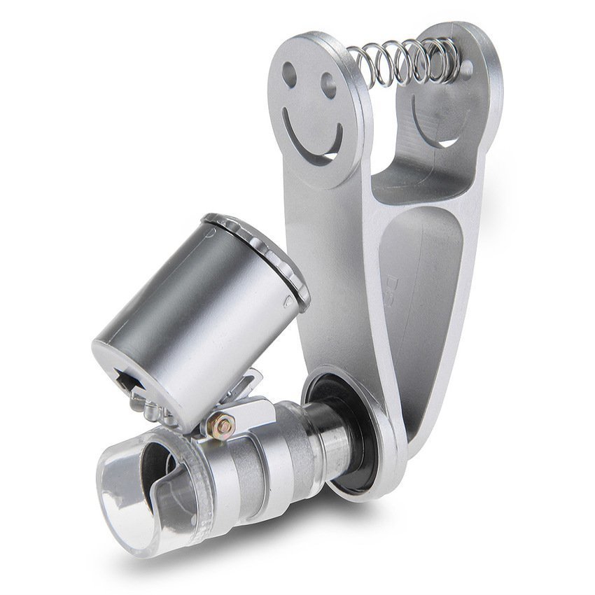 Timah Laut Generik 60X Kaca Optik 3 LED Klip Mikroskop Lensa untuk Universal Ponsel-Internasional