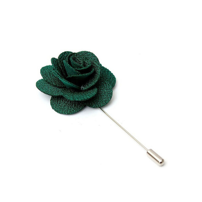 LeadSea Lapel Pins Flower Handmade Boutonniere Stick Green - intl