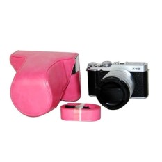Kulit Kamera Kemasan Tas Kamera Sling Tali Forfujifilmfujifinepix XM1 X A1 XA2 16-50 Mm Lensa Kamera Digital tas (Mawar Merah) &-Internasional