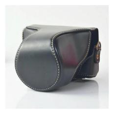 Leather Case Kamera Video Bag PU Case untuk Canon EOS M10 15-45mm 55-200mm Lensa Kamera Digital (Hitam) -Intl