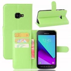 Taoyi Berkualitas Tinggi Kulit Flip Penutup Pelindung Case untuk Samsung Galaxy Xcover 4/G390F (Hijau)-Intl