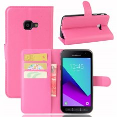 Taoyi Berkualitas Tinggi Kulit Flip Penutup Pelindung Case untuk Samsung Galaxy Xcover 4/G390F (Rose Merah) -Intl