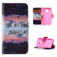 Leather Flip Stand Case Dompet Cover untuk Samsung Galaxy S5 Mini-lihat Hal Yang Berbeda-Intl