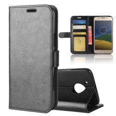 Leather Wallet Case Flip Stand Function Magnetic Closure Cover for Motorola Moto E4 Plus (American Version)