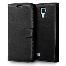 Kulit dengan Pemegang Kartu Kredit untuk Samsung Galaxy S4 I9500 (Hitam)