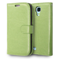 Kulit dengan Pemegang Kartu Kredit untuk Samsung Galaxy S4 I9500 (Hijau)