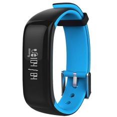 Leegoal Bluetooth Smart Band P1 Denyut Jantung Tekanan Darah Kebugaran Pedometer Trek Gelang Olahraga Cicret Gelang-Intl