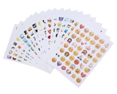 Leegoal Emoji Stiker 19 Lembar 912 dengan Wajah Bahagia Kid Stiker untuk Telepon Facebook Twitter-Intl
