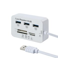Leegoal USB 3.0 Hub Pembaca Kartu Memori Flash dengan SDHC/T-Flash/MS DUO/M2 Port untuk Perjalanan MAC PC Laptop-Intl