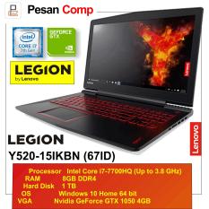 Lenovo Legion Y520-67ID i7-7700HQ / RAM 8GB DDR4 / 1TB HDD / NVIDIA GTX1050 4GB / Win10 / 15.6