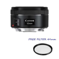 LENSA CANON FIX EF 50MM F/1.8 STM PAKET PROMO (GARANSI RESMI CANON 1 TAHUN)