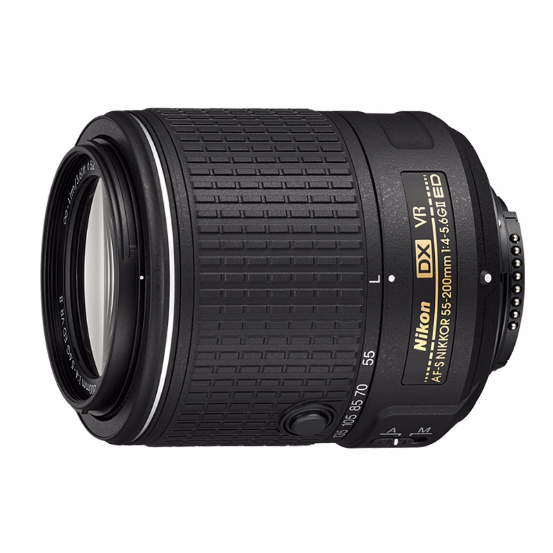 Lensa Nikon AF-S 55-200MM F/4-5.6G ED DX VR II - Hitam