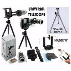 Lensa Telezoom 8x for Smartphone Include Tripod Mini