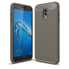 Lenuo Carbon Fiber Silicone Brushed Anti-knock cell phone Back Cover TPU Soft Case for Samsung Galaxy J7 Plus J7+ and C7 2017 C8