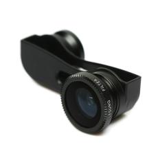 Lesung Lensa Fisheye 3 in 1 Quick Change Camera for iPhone 5/5s/SE - LX-S001 - Black
