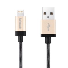 LeTouch Matrix Lightning Cable MFI Tough & Durable Sync/Charge 1.2M GOLD