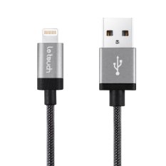 LeTouch Matrix Lightning Cable MFI Tough & Durable Sync/Charge 1.2M GREY