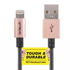 LETOUCH MATRIX Lightning Cable MFI TOUGH & DURABLE Sync/Charge 20CM-ROSE GOLD