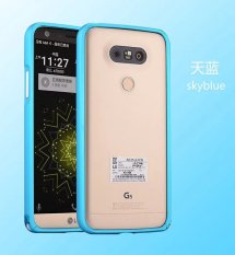 LG G5/H868 Monokrom Kaca Pelindung Layar Ponsel Bingkai Paduan Aluminium Cangkang Pelindung