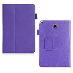 Lichee Gaya PU Kulit Stand Cover untuk Samsung Galaxy Tab A 9.7 Inch (Ungu)