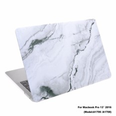 Lightning Power-Rubberized Plastic Hard Shell Cover Case for NewMacBook Pro 13 inches (Model: A1706 & A1708. Released in 2016).White Marble Pattern (White Marble Pattern) - intl