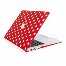 Lightning Power-Ultra Ramping Berbobot Ringan Pelindung Karet Keras Cover untuk Mac Book Air 13 A1369 A1466 Desain Polka Dot (Merah) -Intl