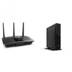 LINKSYS AC1750 Dual-Band Smart Wireless Router dengan MU-MIMO (Max Stream EA7300) dengan Linksys DOCSIS 3.0 16x4 Kabel Modem (CM3016) Bundel-Intl