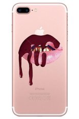 Bibir Lipstik Transparan Phone Case Cover untuk IPhone 6/6 S-Intl