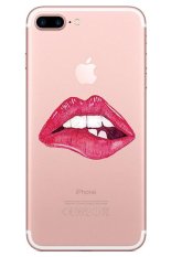 Bibir Lipstik Transparan Phone Case Cover untuk IPhone 7-Intl