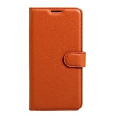 Lengkeng Kulit Tekstur Horisontal Flip Case dengan Magnetic Gesper dan Pemegang dan Slot Kartu dan Dompet untuk Acer Liquid Jade Primo dan Liquid Jade 2 (Brown) -Intl