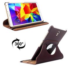 Litchi Texture 360 Degree Rotation Leather Case with 2 Gears Holder & Sleep / Wake-up Function for Samsung Galaxy Tab S 8.4 / T700 / T705(Brown) - intl