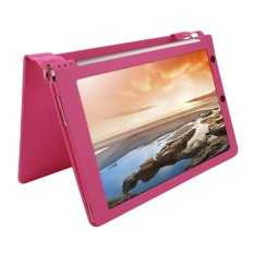 Lengkeng Tekstur Magnetik Case dengan Penahan untuk Lenovo YOGA Tablet 10/B8000 & 10 HD +/B8080-F (WMC1562) (Magenta)-Internasional