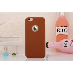 Lize Apple Iphone6 / Iphone 6 / Iphone 6G / Iphone 6S Ori Ukuran 4.7 inch / Softshell / Jelly Case / Soft Case / Soft Back Case / Silicone / Silicon / Silikon / Case Iphone / Case HP / Casing Handphone Iphone 6 - Cokelat