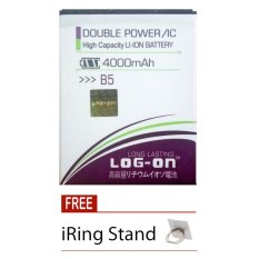 Log On Baterai Advan B5 - Double Power Battery - 4000 mAh + Free iRing Stand