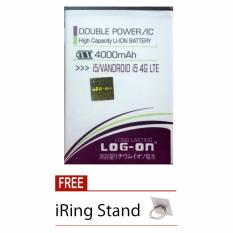 Log On Baterai Advan Vandroid i5 4G LTE - Double Power Battery - 4000 mAh + Free iRing Stand