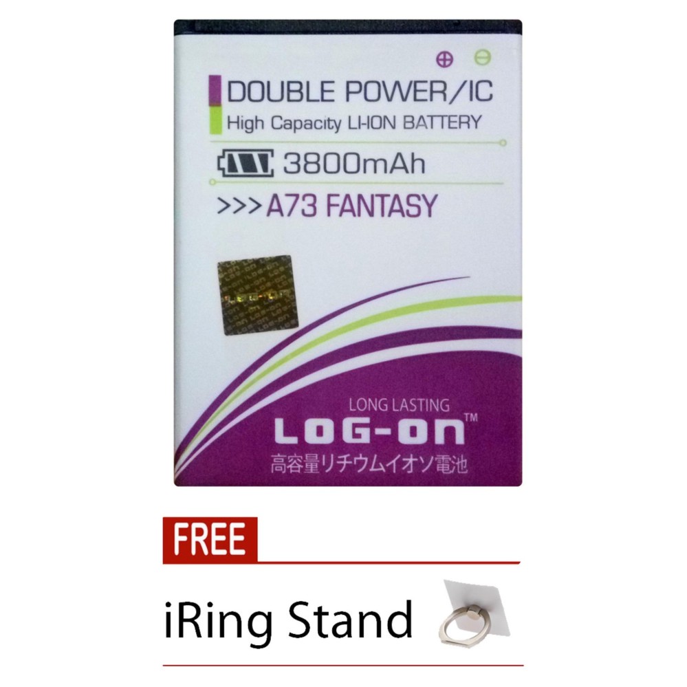 Log On Baterai Mito A73 Fantasy Fly - Double Power Battery - 3800 mAh + Free i-Ring Stand