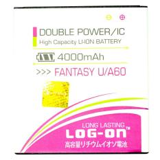 LOG-ON Battery For Mito Fantasy U / A60- 4000mAh Double Power & IC - Garansi 6 Bulan