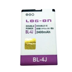 LOG-ON Battery For Nokia BL-4J 2400mAh - Double Power & IC - Garansi 3 Bulan